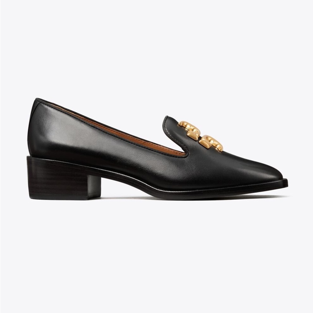 Tory Burch ELEANOR LEATHER LOAFERS IN PERFECT BLACK - Picture 4 of 16